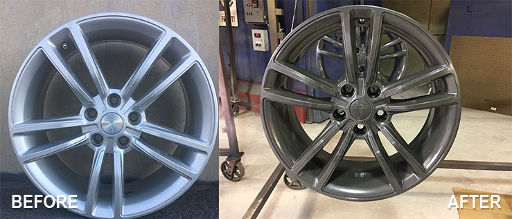 Tesla Rims Before and After