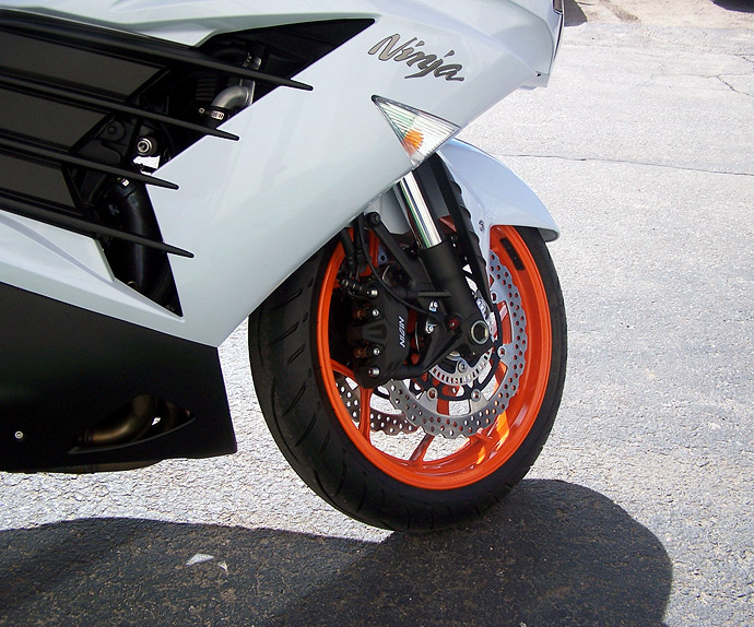 Ninja motorcycle - powder coated wheel / rim