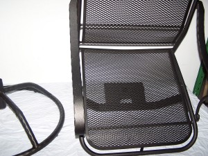 Modern lawn chair powder coated